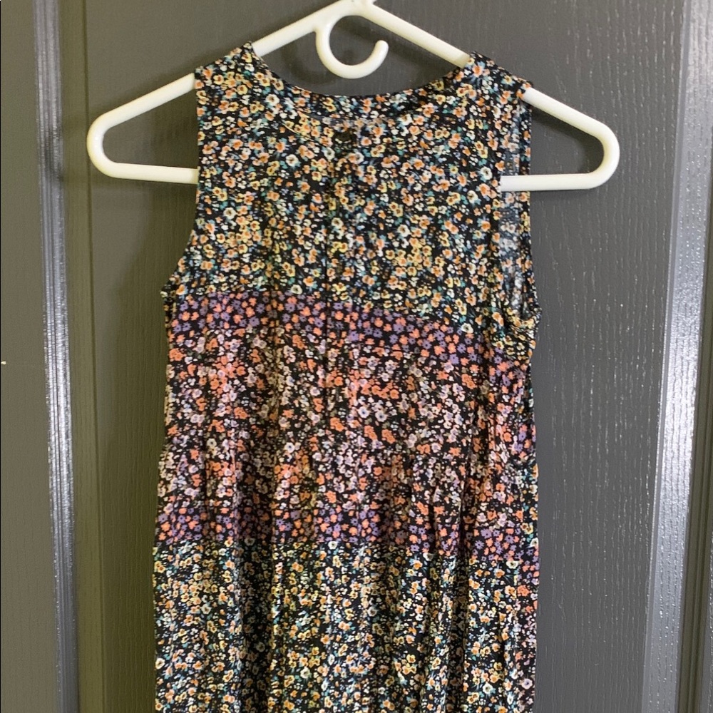 Bohemian hi/low dress button up front